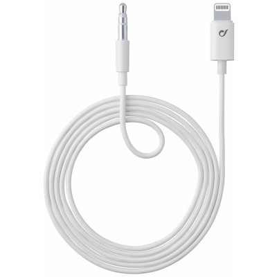 Pouzdro Audio kabel Cellularline Aux Music Cable, konektory Ligtning + 3,5 mm jack, MFI certifikace, bílé – Zbozi.Blesk.cz