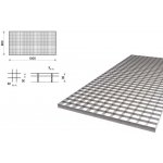 Pozinkovaný rošt lisovaný 800x1000 mm, oko 30x30 mm, tlustší nosná páska 30x3 mm – Zboží Mobilmania