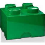 LEGO® úložný box 4 25 x 25 x 18 cm tmavě zelená – Sleviste.cz