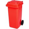 Popelnice Těsmat popelnice hranatá 120l PVC červená