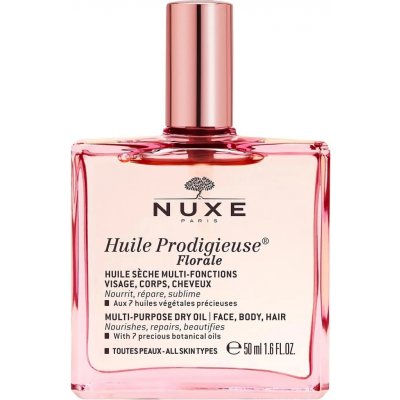 Nuxe Huile Prodigieuse Florale multifunkční zkrášlující suchý olej na obličej tělo a vlasy 50 ml – Sleviste.cz