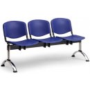 Konferenční židle Euroseat plastová lavice do čekáren ISO, 3-sedák + stolek