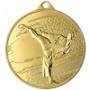 Sportovní medaile Designová kovová medaile Karate Zlatá 4,5 cm