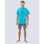 Gina 79116 pánské pyžamo krátké červeno šedé – Hledejceny.cz