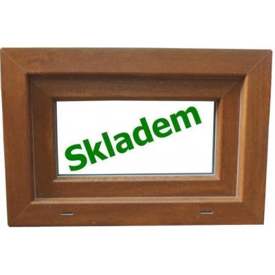 Soft plastové okno 100x40 cm zlatý dub/bílá sklopné – Zbozi.Blesk.cz