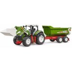 Bruder 3452 ROADMAX Traktor s čelním nakladačem a vozem – Zboží Mobilmania