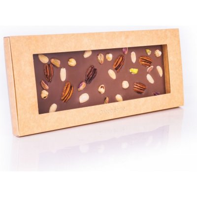 Chocobonte čokoláda mléčná s pistáciemi, pekany, mandlemi a lískovými ořechy 200 g – Zboží Mobilmania