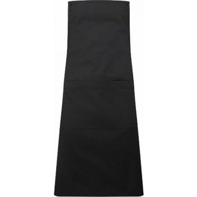 Premier Workwear Zástěra s laclem bez zavazování pro gastro a obsluhu s držákem utěrky a střední kapsou Černá – Hledejceny.cz