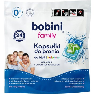 Bobini kapsle FAMILY 0+ na bílé i barevné prádlo 24 PD – Sleviste.cz