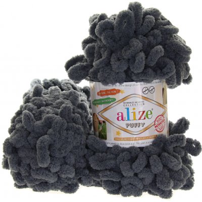 Alize Puffy 53 tmavě šedá – Zboží Dáma