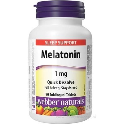 Webber Naturals Melatonin 1 mg podjazykové tablety 90 ks – Hledejceny.cz