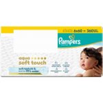 Pampers wipes AqSoft touch 6 x 60 ks – Hledejceny.cz