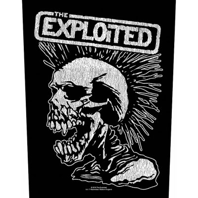 The Exploited nášivka na záda 30x27x36 cm, Vintage Skull – Zboží Mobilmania