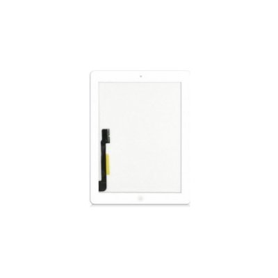 Dotykové sklo s home buttonem a originálním lepením pro Apple iPad 3 bílá (OEM) 8596115516212