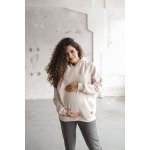 milk & love těhotenská a kojící mikina Motherhood oversize béžová – Zboží Dáma