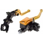 sada brzdová pumpa přední brzdy + páčka spojky kompl. žlutá s s drž. zrcátka | Zboží Auto