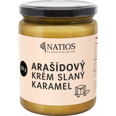 NATIOS Arašídové máslo slaný karamel 330 g