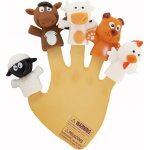 Teddies maňásek prstový zvířátko domácí farma guma 5 cm na kartě 16 x 20,5 cm – Sleviste.cz