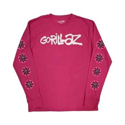 Gorillaz Long Sleeve T-Shirt: Repeat Pazuzu sleeve Print