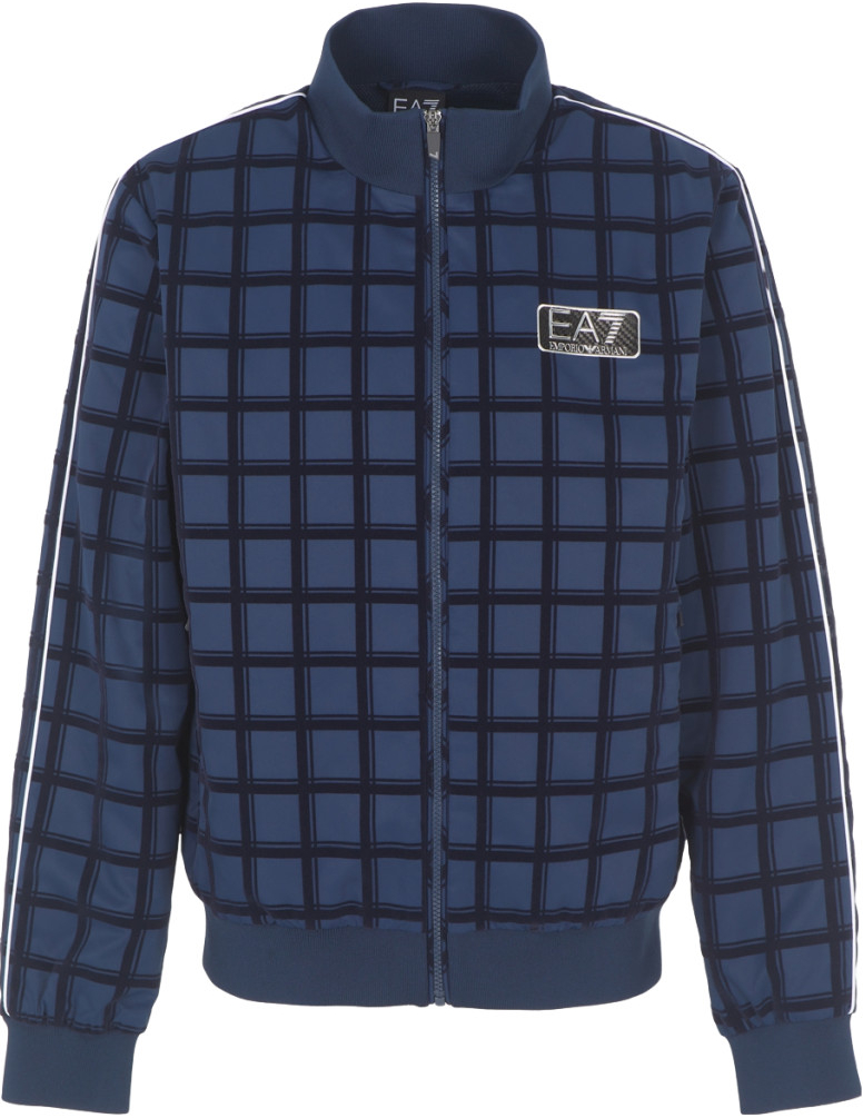 EA7 Man Woven Bomber Jacket Modrý