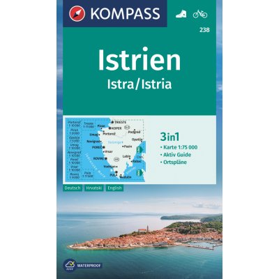 Istrie, turistická mapa (Kompass č. 238) - turistická mapa