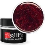 Aglia DARK RED GLITTER FIXED barevný LED/ UV gel 5 ml – Zboží Mobilmania