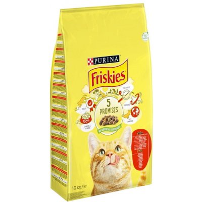 Friskies Cat s Hovězím Kuřetem s Zelenina 10 kg