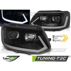 Přední světla LED s denními světly VW T5 09-14 s dynamickým LED blinkrem černá