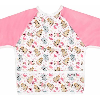 Bobánek bryndáček dlouhý rukáv růžová zvířátka – Zboží Dáma