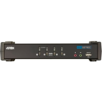 Aten CS-1764A DataSwitch elektronický 4:1 (kláv.,DVI,myš,audio) USB + 2 USB periferie – Zboží Živě