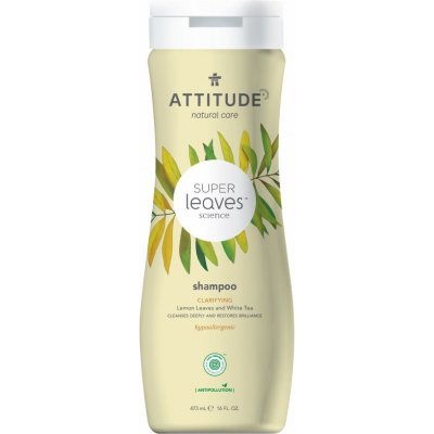 Přírodní šampón ATTITUDE Super leaves - rozjasňující pro normální a mastné vlasy 473 ml