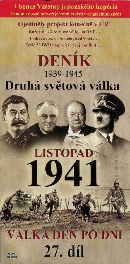 Deník 2. světové války - listopad 1941 DVD