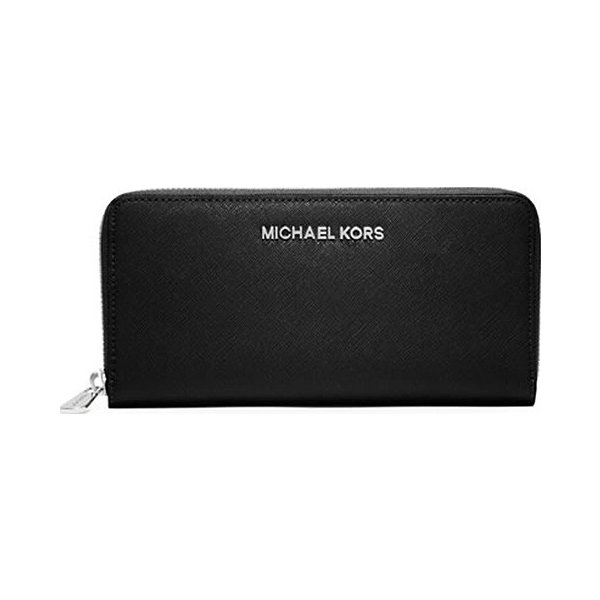 Michael Kors černá peněženka jet set saffiano zip around silver od 4 680 Kč  - Heureka.cz