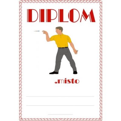 VIZINGR Šipky diplom A4 č.41 Šipky č.41 BEZ TEXTU – Hledejceny.cz