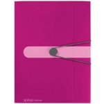 Herlitz Desky s gumičkou easy orga A4 3 chlopně PP neprůhledné tmavě růžové – Zboží Živě
