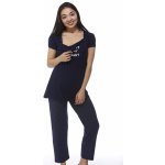 Pyžamo na kojení a pro těhotné 1D0888 modrá – Zboží Dáma