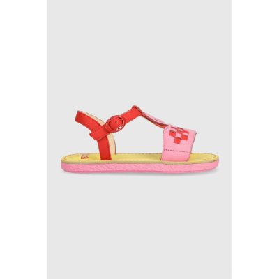 Camper dětské kožené sandály červená