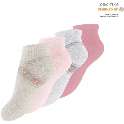 Ponožky dívčí kotníčkové 4 páry mix barev – Zboží Mobilmania