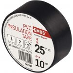 Emos F62512 Elektroizolační páska PVC 25 mm x 10 m černá – HobbyKompas.cz