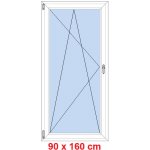 Soft Balkonové dveře otevíravé a sklopné Antracit struktura/bílá levé 90 x 160 cm – Hledejceny.cz
