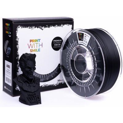 Print With Smile ABS - 1,75 mm - Satine Black - 1 kg – Zboží Živě