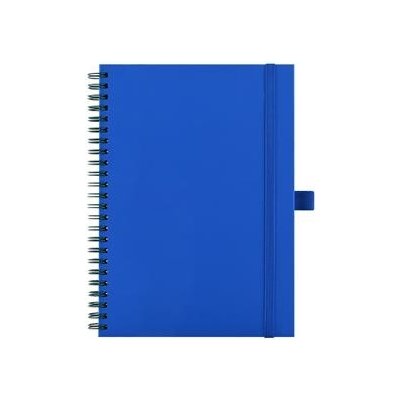 Notes koženkový SIMPLY A5 linkovaný modrá/zelená spirála