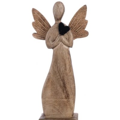 ORION Mango Anděl 42 x 19 cm, srdce, mangové dřevo ORION 200171 – Hledejceny.cz
