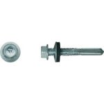 RAWLPLUG Šroub samovrtný ON do kovu max 12 mm, HEX hlava + ocelová podl. - RAL Varianta: 5,5 x 38 mm RAL8017 – Hledejceny.cz