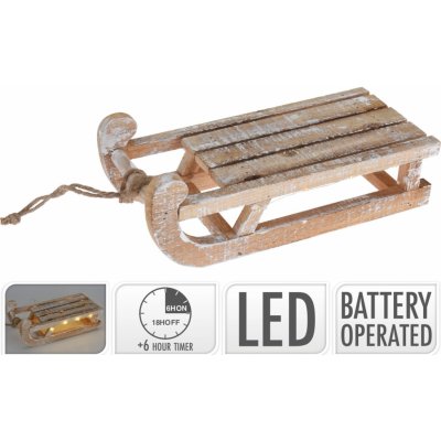 Koopman Vánoční dekorace sáně s LED osvětlením 30 x 14 x 11 cm – Hledejceny.cz
