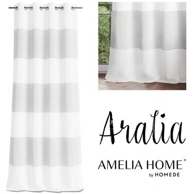 Závěs AmeliaHome Aralia bílý, velikost 140x270 – Zboží Mobilmania