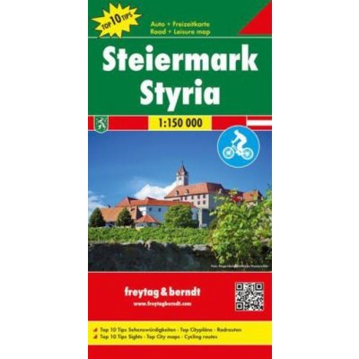 Auto + Freizeitkarte Steiermark Top 10 Tips Autokarte 1:150.000. Freytag & Berndt Leisure map Styria – Zboží Mobilmania