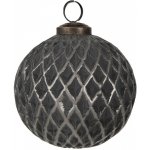 Clayre & Eef Granitová antik skleněná vánoční ozdoba koule Noirre Ø 10*10 cm – Hledejceny.cz
