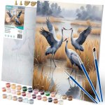 Massido 699008 Obraz pro malování podle čísel Jeřábi 40 x 50 cm – Zboží Mobilmania