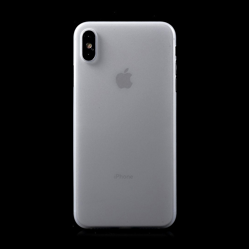 Pouzdro AppleMix Apple iPhone Xs Max - ochrana čočky - ultratenké - plastové - matné - bílé